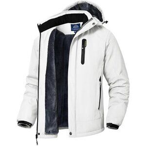 Waterproof Ski Jacket Men Winter Insulated Hooded Fleece